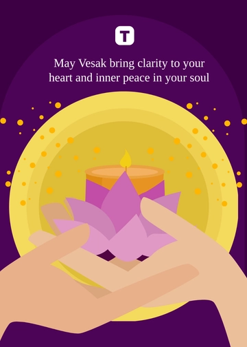 Free Vesak Wishes Template to Edit Online
