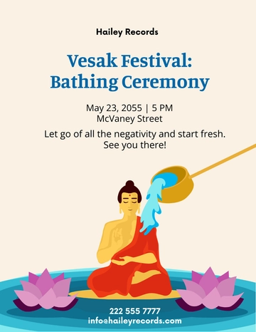 Free Vesak Flyer  Template to Edit Online