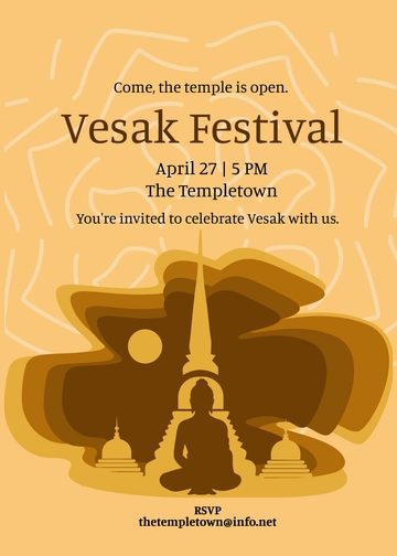 Free Vesak Invitation Template to Edit Online