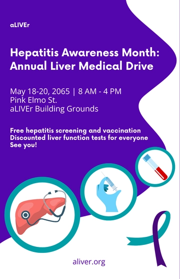 Free Hepatitis Awareness Month Poster Template to Edit Online