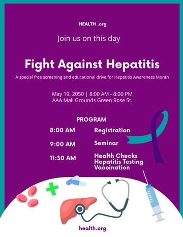 Free Hepatitis Awareness Month Program Template to Edit Online