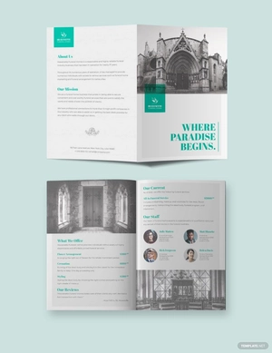 Cremation Funeral Service Bi-Fold Brochure Template