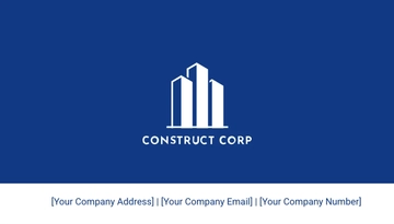 Free Architectural Construction Company Business Card Template to Edit Online