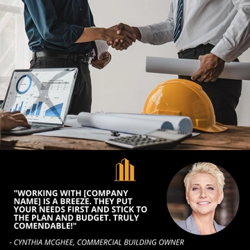 Free Construction Testimonial Instagram Post Template to Edit Online