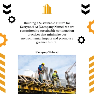 Free Sustainable Construction Instagram Post Template to Edit Online