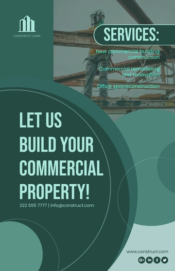 Free Commercial Construction Poster Template to Edit Online