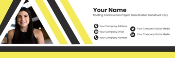 Free Roofing Construction Email Signature Template to Edit Online
