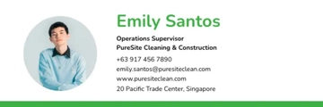 Free Cleaning Construction Email Signature Template to Edit Online