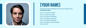 Free Remodelling Construction Email Signature Template to Edit Online
