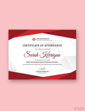 Employee Attendance Certificate Template