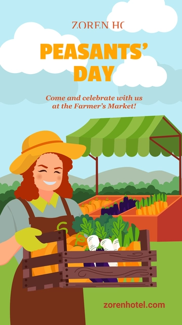 Free Peasants' Day  Facebook Story Template to Edit Online
