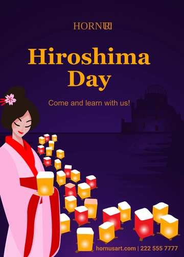 Free Hiroshima Day Invitation Template to Edit Online