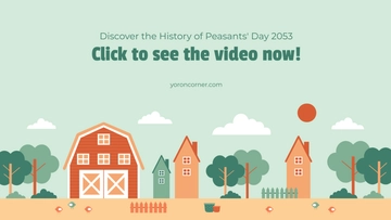 Free Peasant's Day Youtube Banner Template to Edit Online