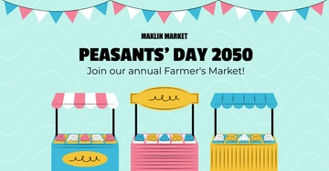 Free Peasant's Day Linkedin Banner Template to Edit Online