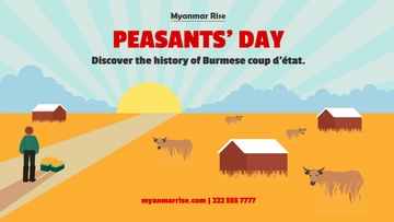 Free Peasants Day  Youtube Thumbnail Cover Template to Edit Online
