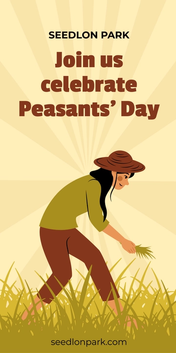 Free Peasant's Day Roll Up Banner Template to Edit Online