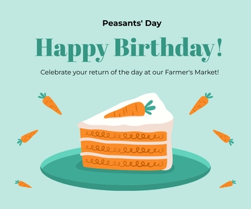Free Peasant's Day Birthday Banner Template to Edit Online