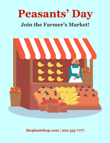 Free Peasants Day  Flyer Template to Edit Online