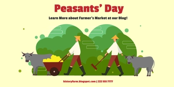 Free Peasants Day  Blog Banner Template to Edit Online