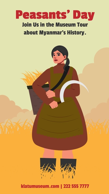 Free Peasants Day  Instagram Story Template to Edit Online