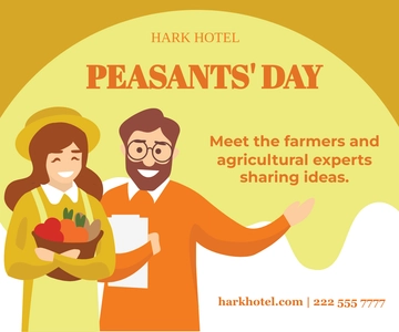 Free Peasants' Day  Event Banner Template to Edit Online
