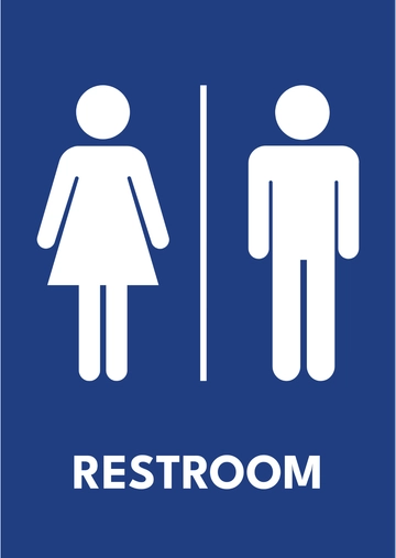 Free School Restrooms Sign Template to Edit Online
