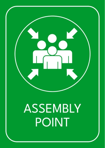 Free School Assembly Point Sign Template to Edit Online