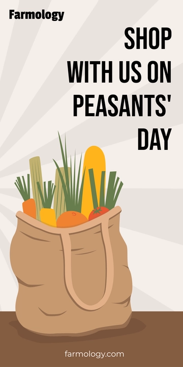 Free Peasant's Day Vertical Ad Banner Template to Edit Online