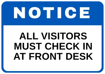 Free School Visitor Check-In Sign Template to Edit Online
