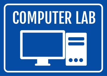 Free School Computer Lab Sign Template to Edit Online