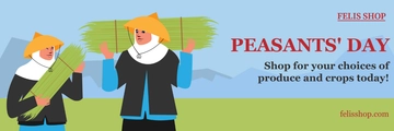 Free Peasants Day  Shopify Banner Template to Edit Online