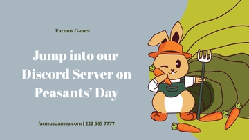 Free Peasants' Day Discord Banner Template to Edit Online