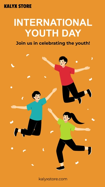 Free International Youth Day Whatsapp Status Template to Edit Online