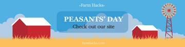 Free Peasants Day  Website Banner Template to Edit Online