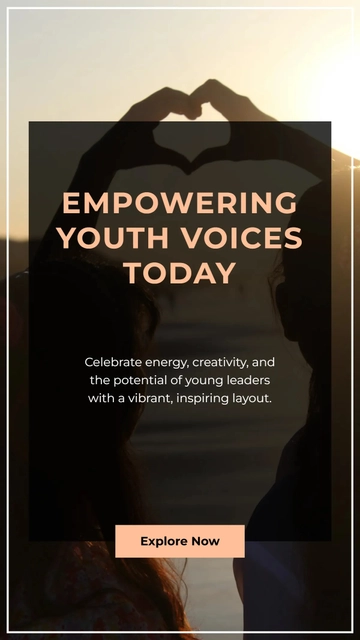 Free International Youth Day  Facebook Story Template to Edit Online