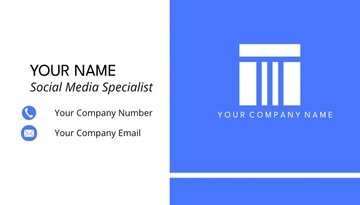 Free School Media Specialist Business Card Template to Edit Online