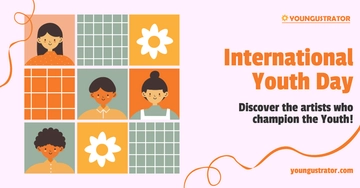 Free International Youth Day  Linkedin Banner Template to Edit Online