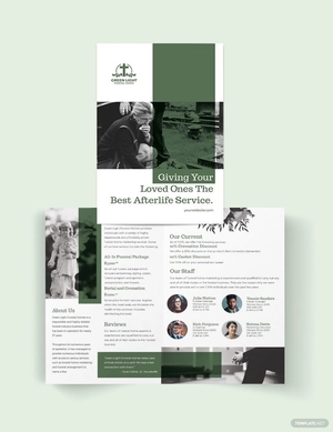 Funeral Home Marketing Bi-Fold Brochure Template