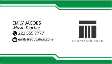 Free Music Teacher Business Card Template to Edit Online Free Music Teacher Business Card Template to Edit Online