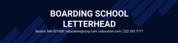 Free Boarding School Letterhead Template to Edit Online