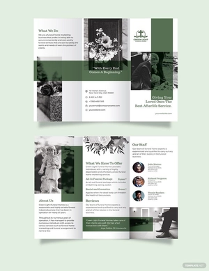 Funeral Home Marketing Tri-Fold Brochure Template