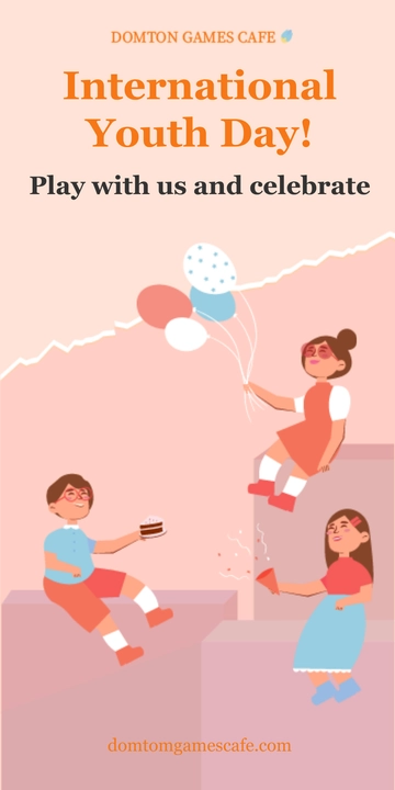 Free International Youth Day  Roll Up Banner Template to Edit Online