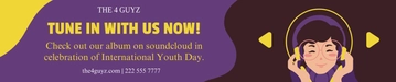 Free International Youth Day Soundcloud Banner Template to Edit Online