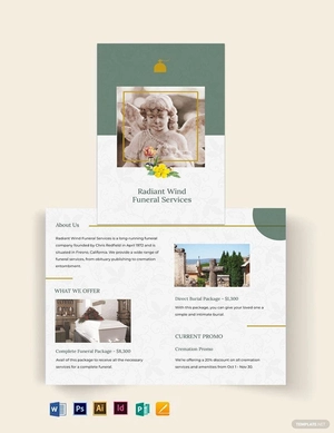 Funeral Services Bi-Fold Brochure Template
