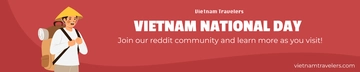 Free Vietnam National Day Reddit Banner Template to Edit Online
