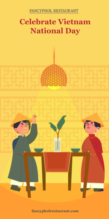 Free Vietnam National Day  Roll Up Banner Template to Edit Online