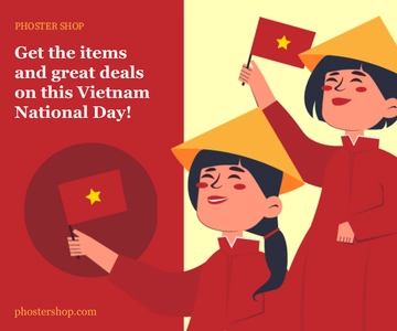 Free Vietnam National Day  Business Banner Template to Edit Online