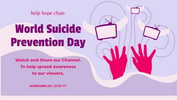 Free World Suicide Prevention Day Youtube Banner Template to Edit Online