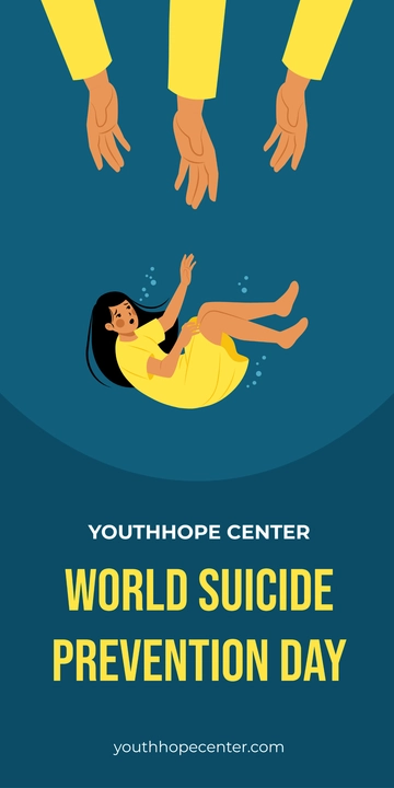 Free World Suicide Prevention Day Roll Up Banner Template to Edit Online