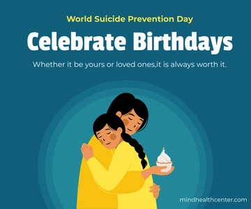 Free World Suicide Prevention Day Birthday Banner Template to Edit Online